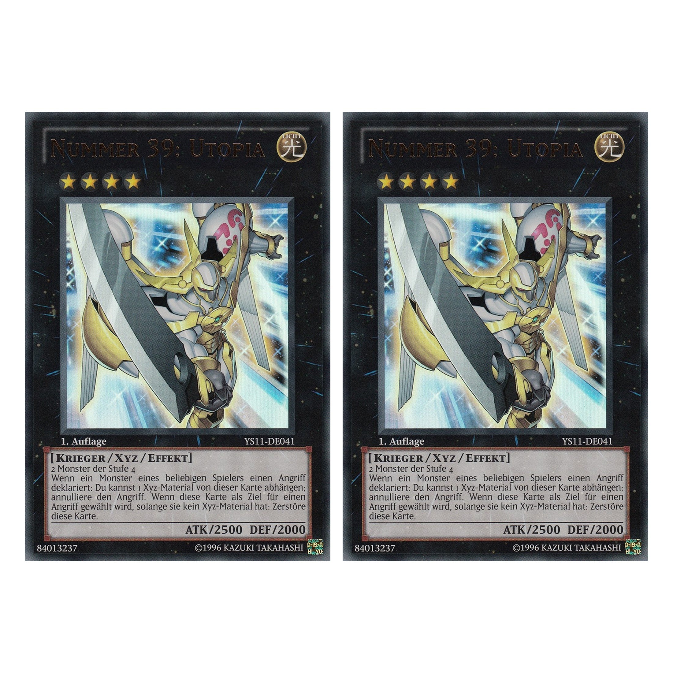 Nummer 39: Utopia - YS11-DE041 - Ultra Rare - Deutsch - 1. Auflage - Starter Deck: Dawn of the Xyz - Duo Set (2 Stück) - Yugioh