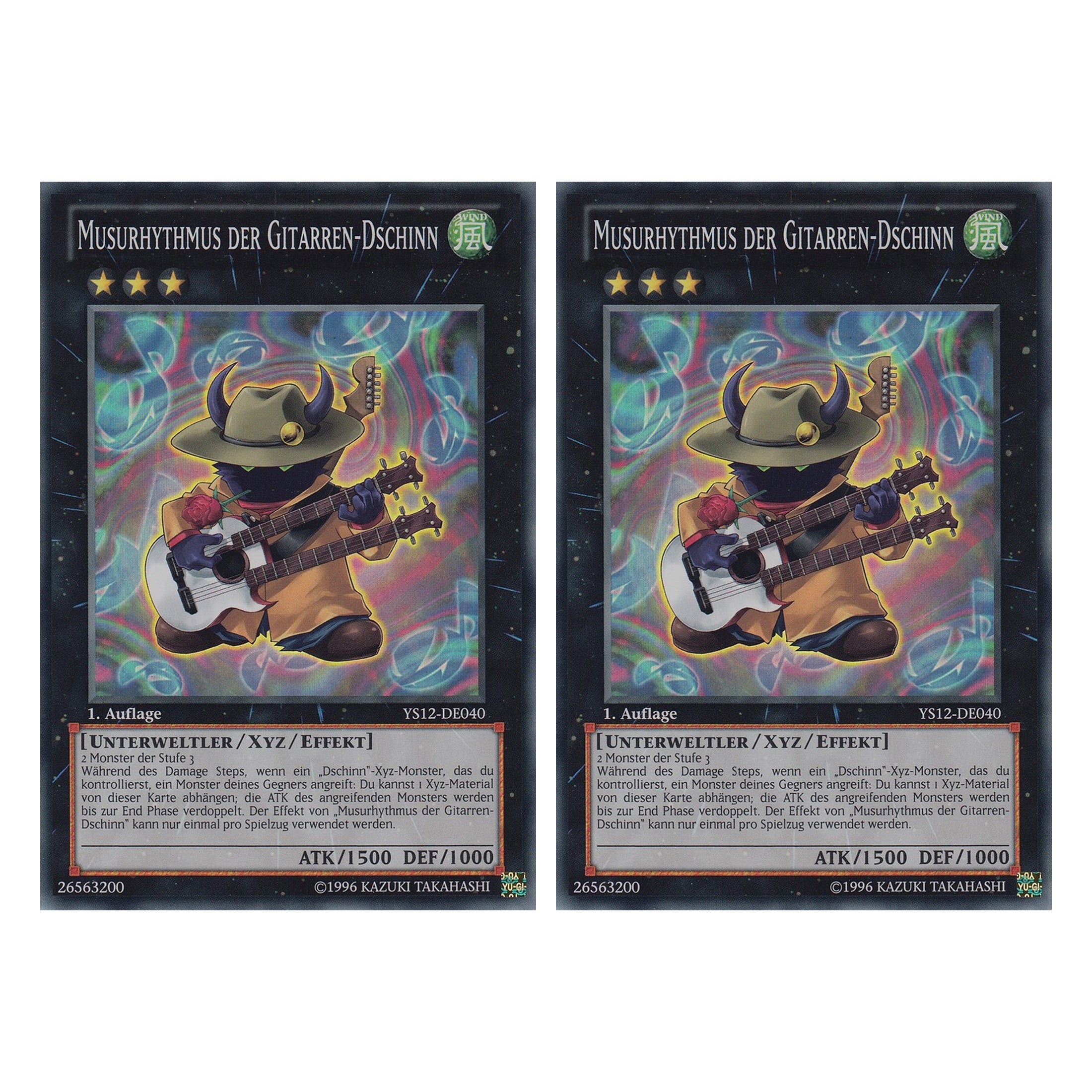 Musurhythmus der Gitarren-Dschinn - YS12-DE040 - Super Rare - Deutsch - 1. Auflage - Starter Deck: Xyz Symphony - Duo Set (2 Stück) - Yugioh