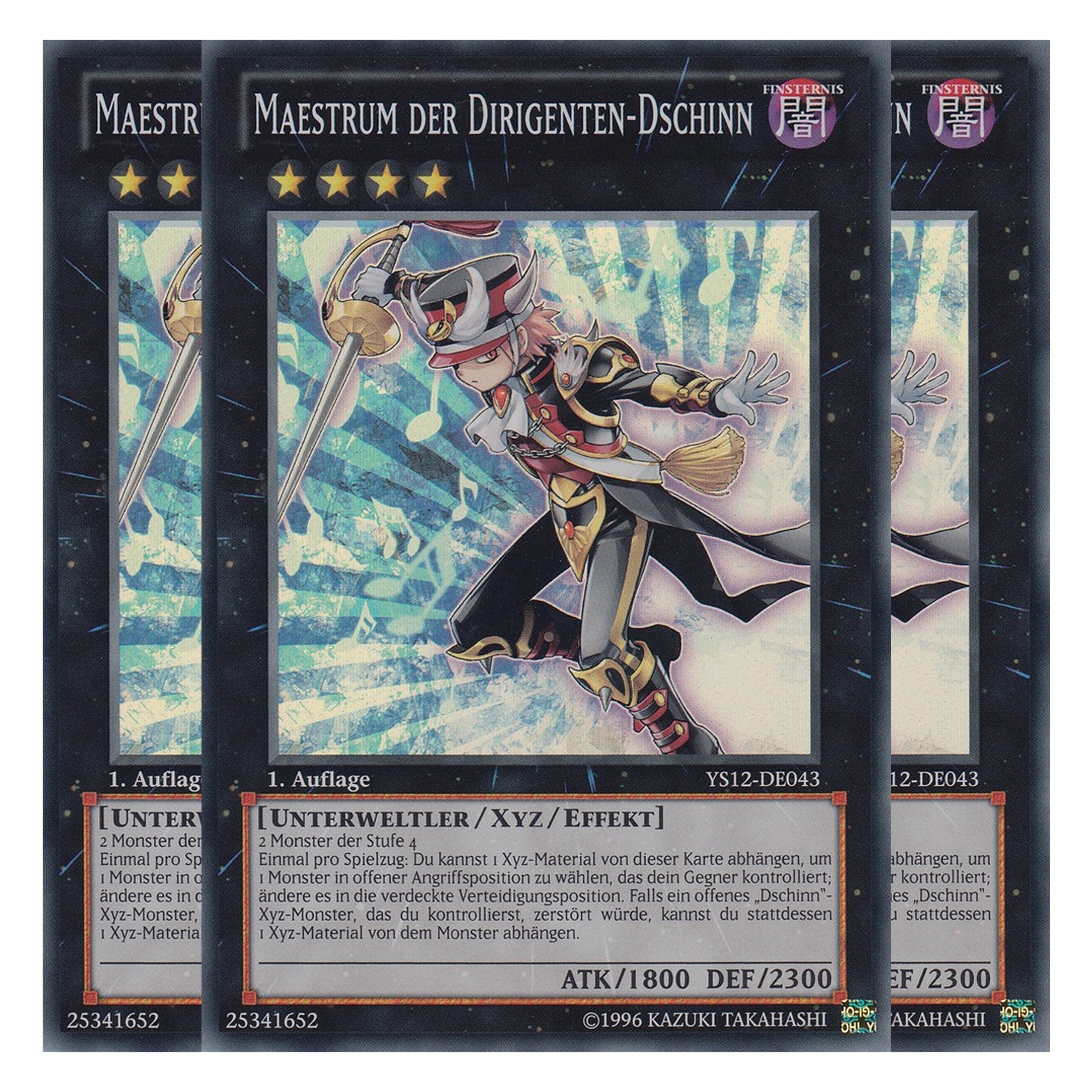 Maestrum der Dirigenten-Dschinn - YS12-DE043 - Super Rare - Deutsch - 1. Auflage - Starter Deck: Xyz Symphony - Playset (3 Kopien)