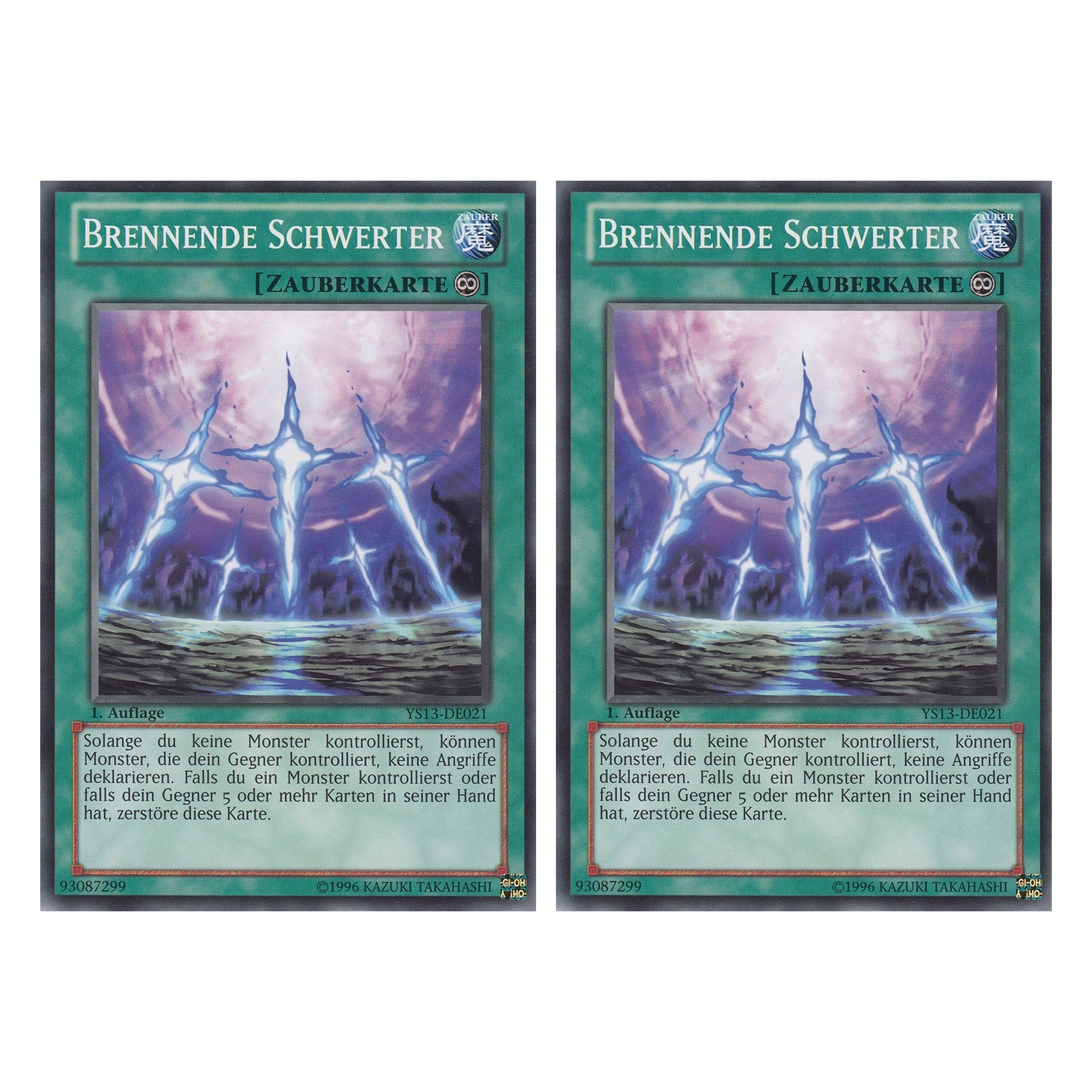 Brennende Schwerter - YS13-DE021 - Common - Deutsch - 1. Auflage - Super Starter: V for Victory - Duo Set (2 Stück) - Yugioh