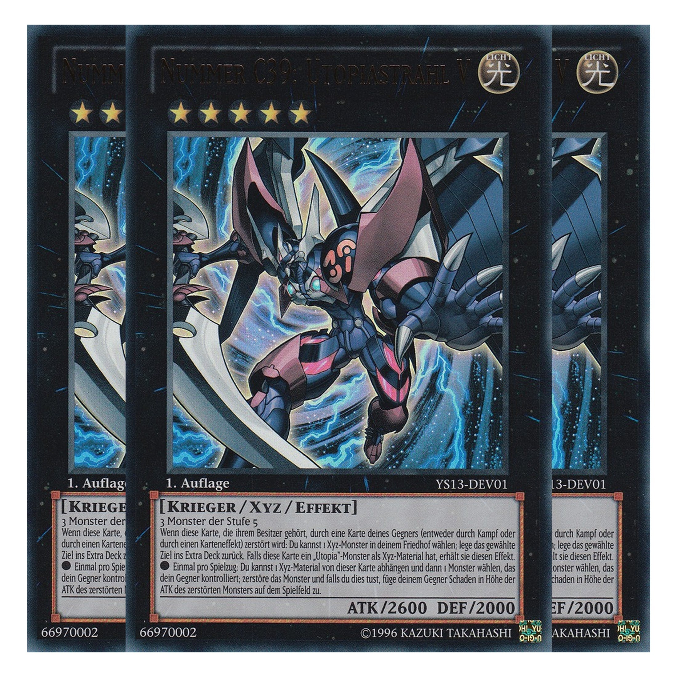 Nummer C39: Utopiastrahl V - YS13-DEV01 - Ultra Rare - Deutsch - 1. Auflage - Super Starter: V for Victory - Playset (3 Kopien)