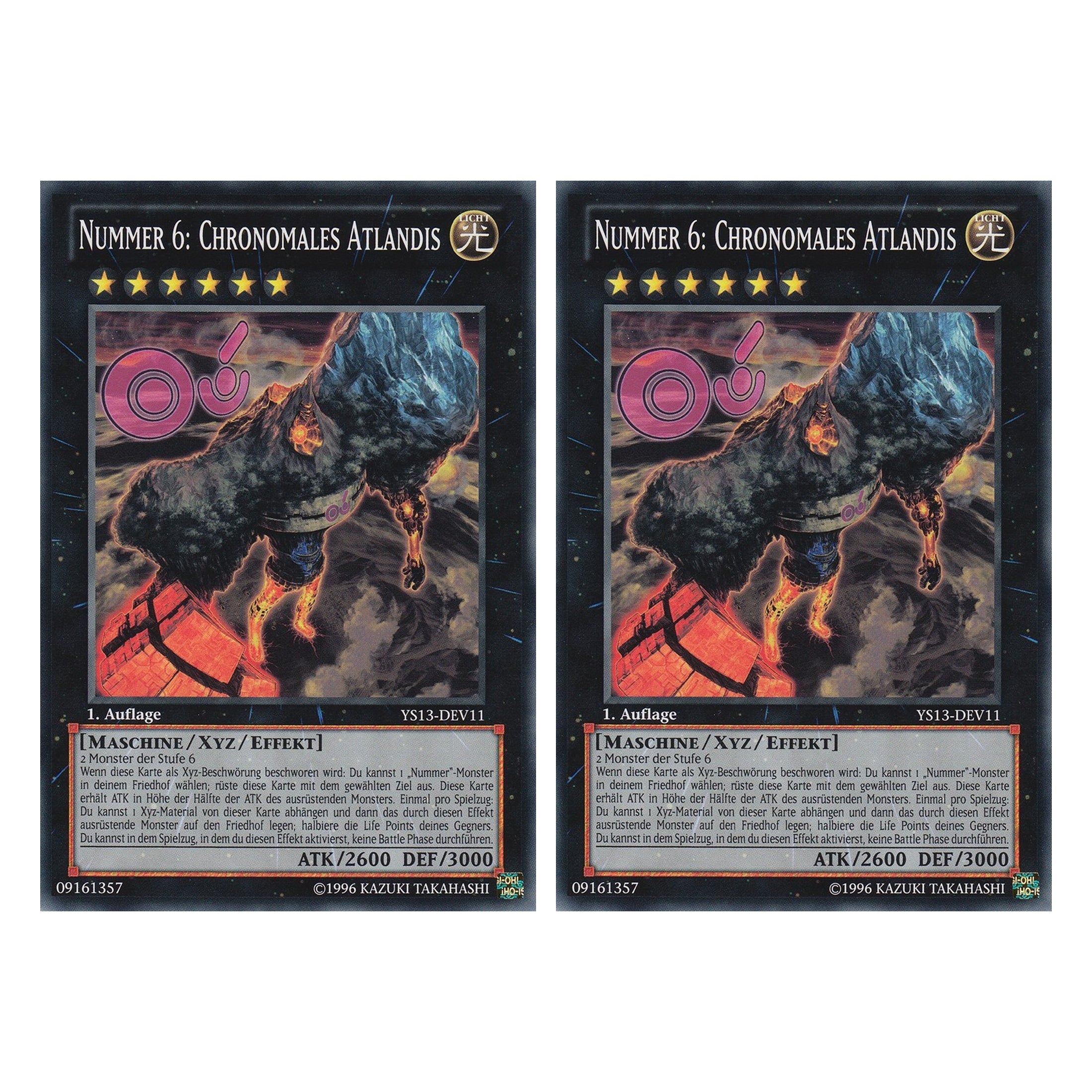 Nummer 6: Chronomales Atlandis - YS13-DEV11 - Common - Deutsch - 1. Auflage - Super Starter: V for Victory - Duo Set (2 Stück) - Yugioh