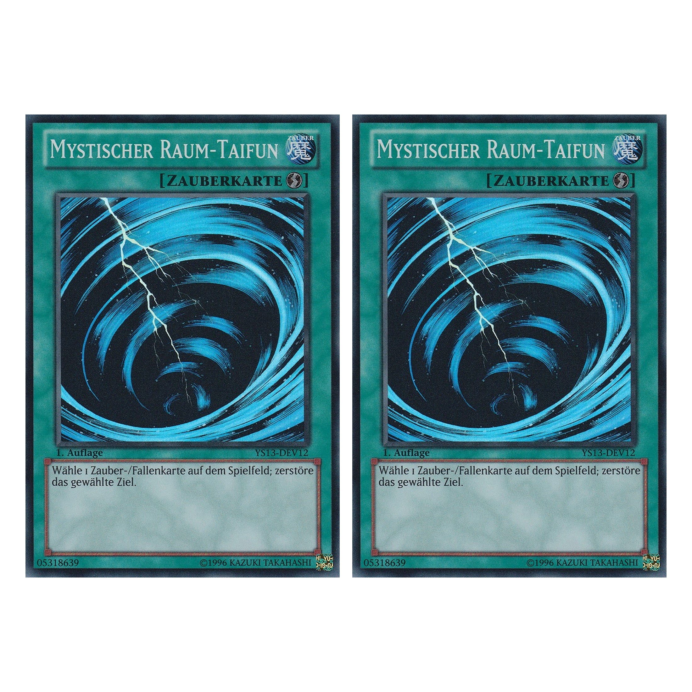 Mystischer Raum-Taifun - YS13-DEV12 - Super Rare - Deutsch - 1. Auflage - Super Starter: V for Victory - Duo Set (2 Stück) - Yugioh