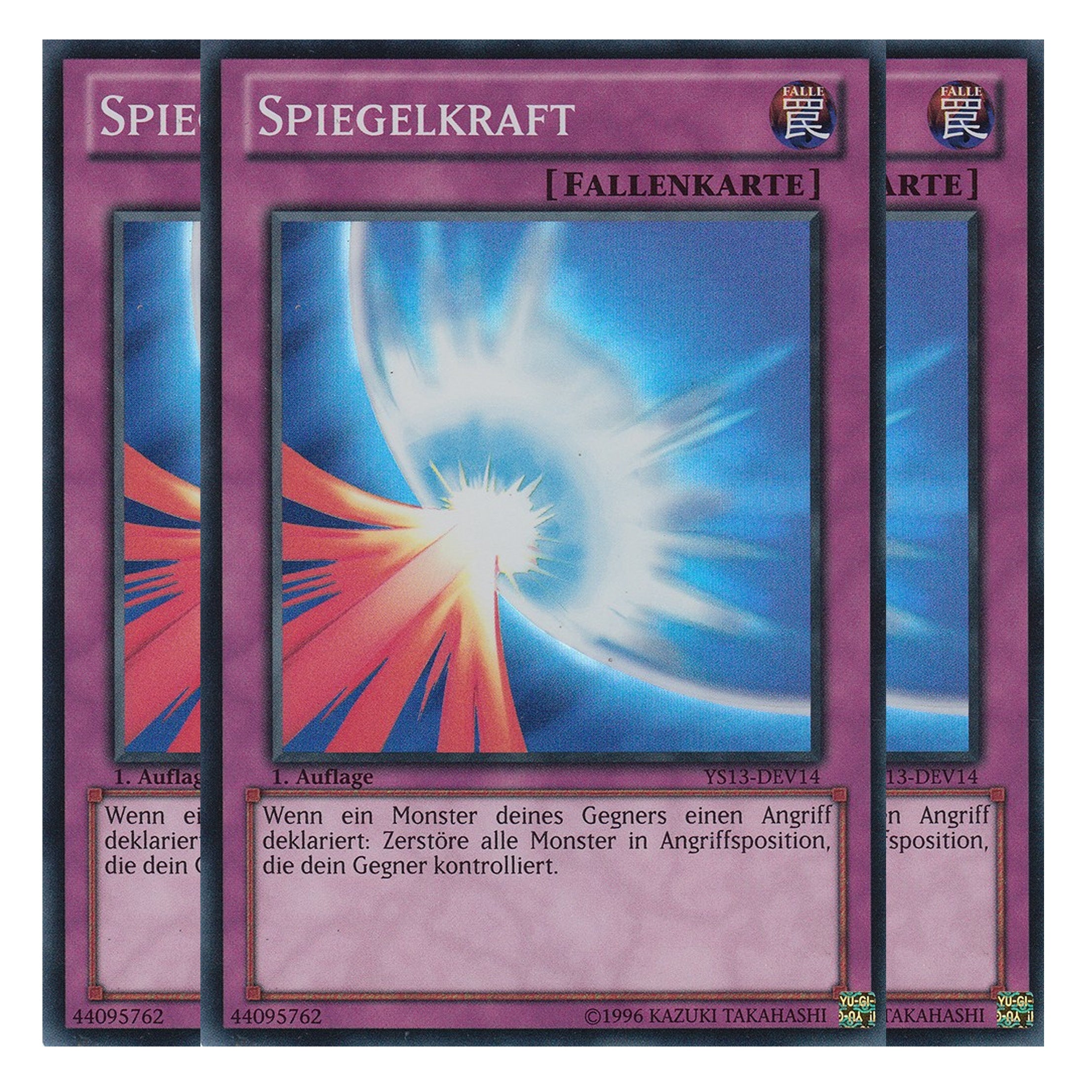 Spiegelkraft - YS13-DEV14 - Super Rare - Deutsch - 1. Auflage - Super Starter: V for Victory - Playset (3 Kopien)