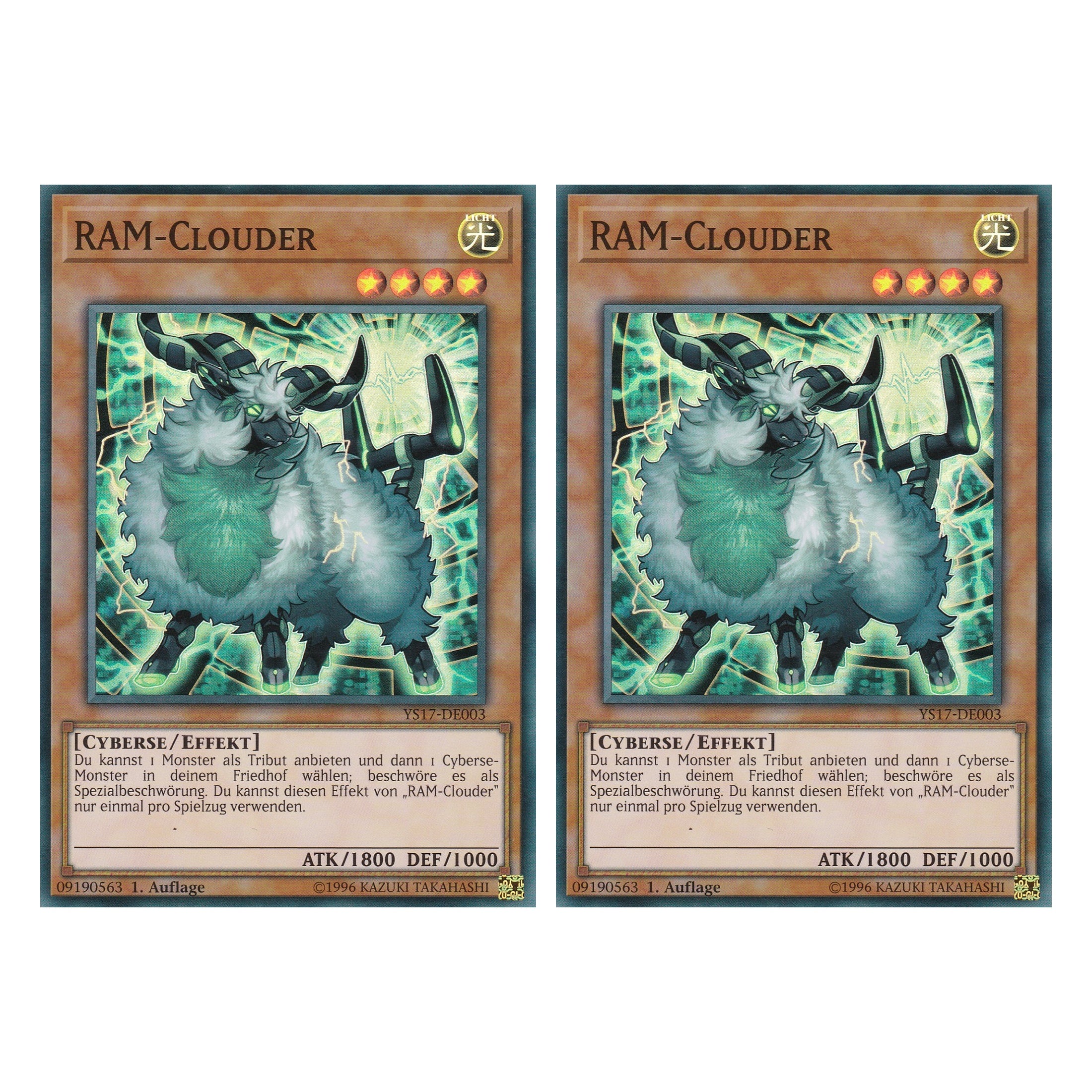 RAM-Clouder - YS17-DE003 - Super Rare - Deutsch - 1. Auflage - Starter Deck: Link Strike - Duo Set (2 Stück) - Yugioh