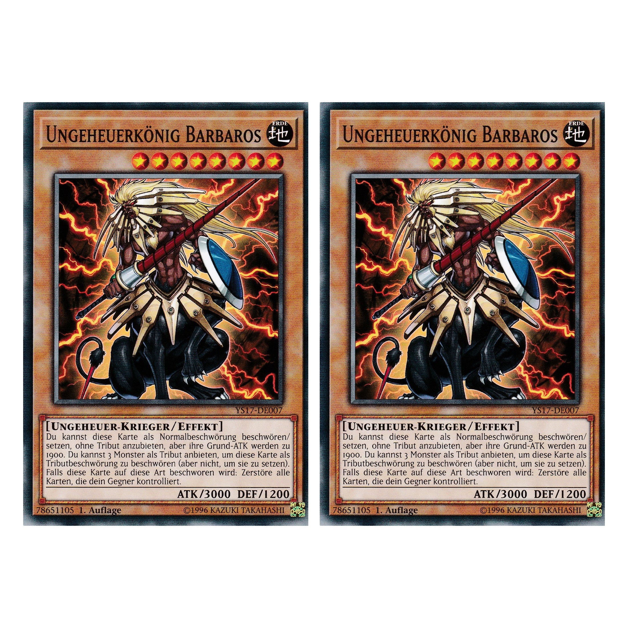 Ungeheuerkönig Barbaros - YS17-DE007 - Common - Deutsch - 1. Auflage - Starter Deck: Link Strike - Duo Set (2 Stück) - Yugioh