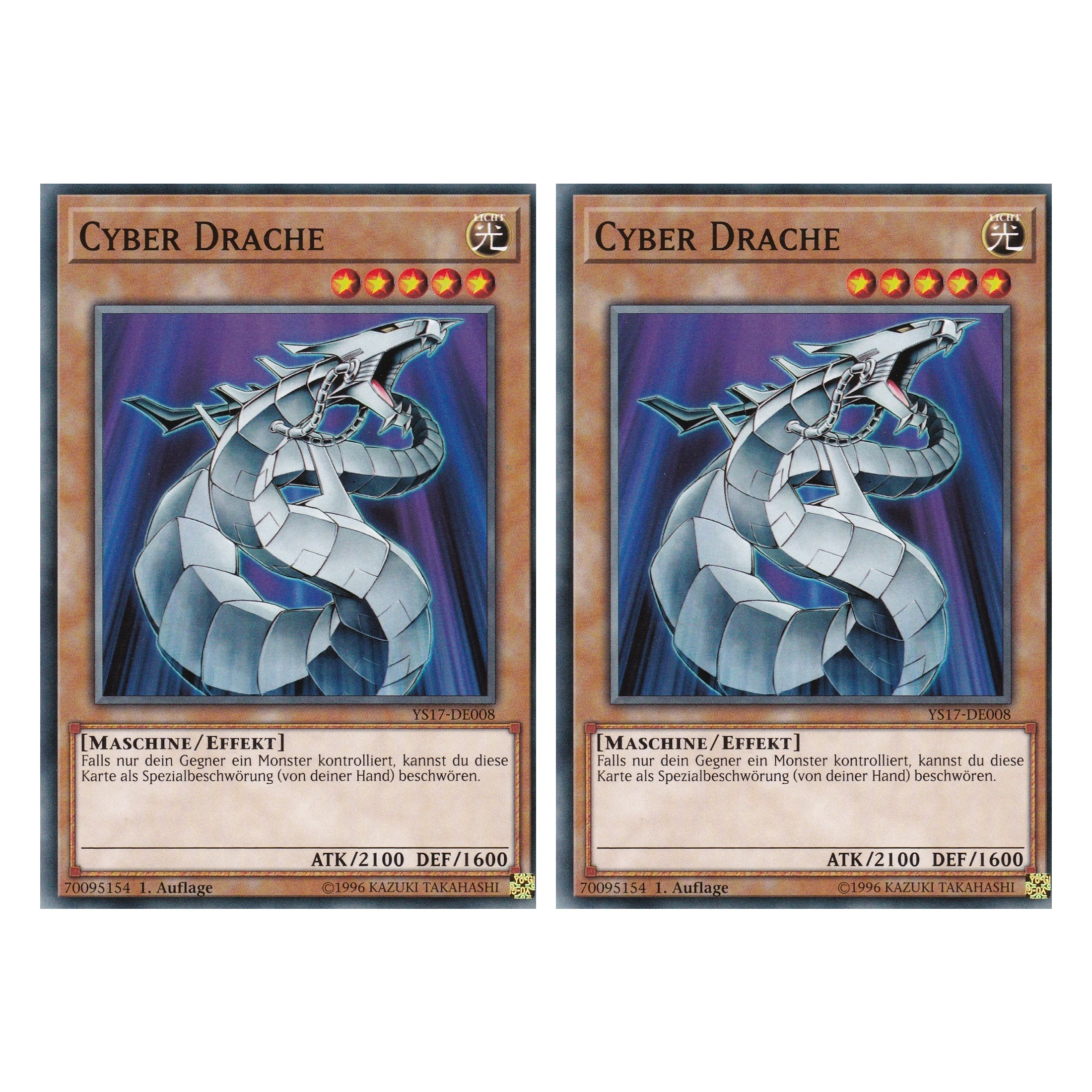 Cyber Drache - YS17-DE008 - Common - Deutsch - 1. Auflage - Starter Deck: Link Strike - Duo Set (2 Stück) - Yugioh