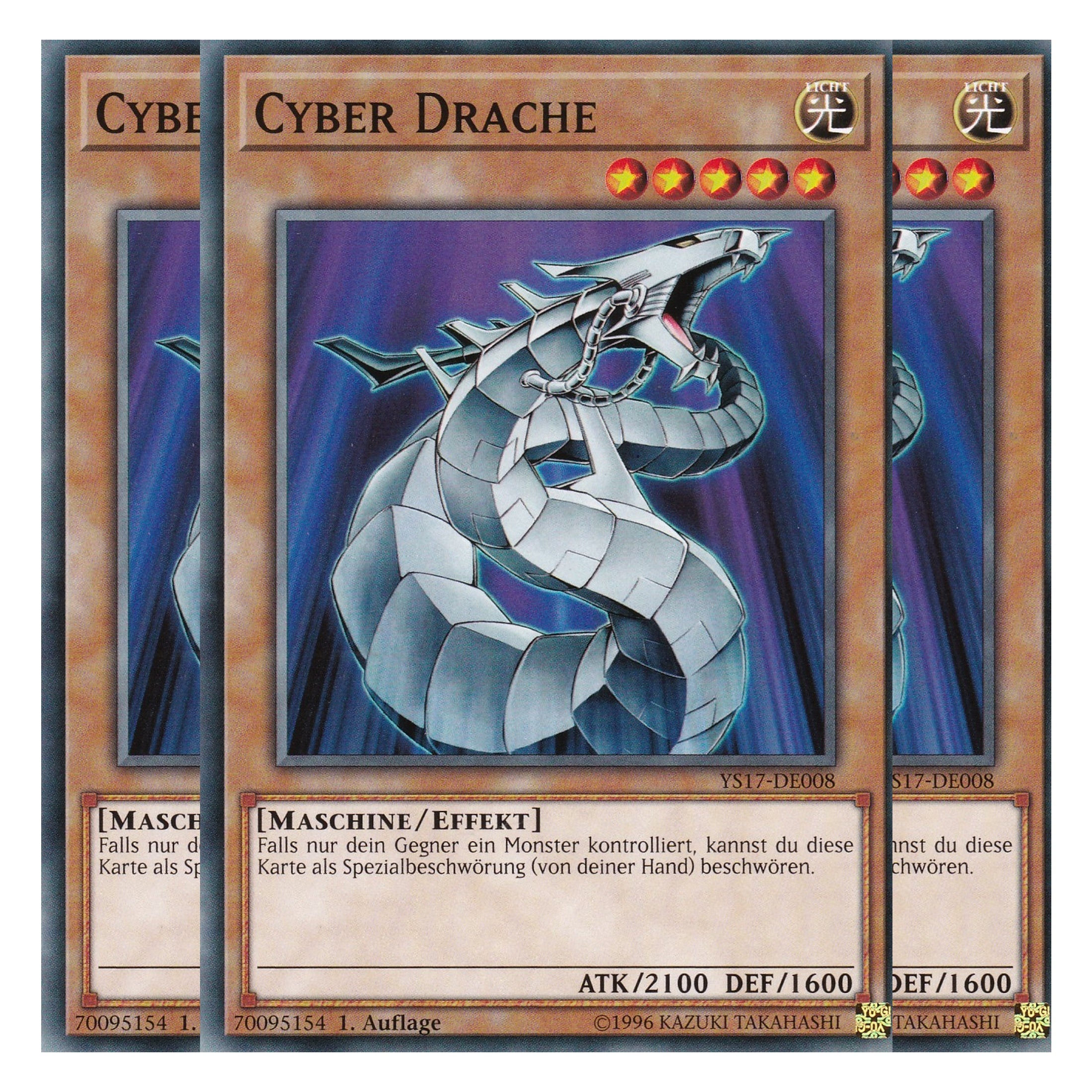 Cyber Drache - YS17-DE008 - Common - Deutsch - 1. Auflage - Starter Deck: Link Strike - Playset (3 Kopien)