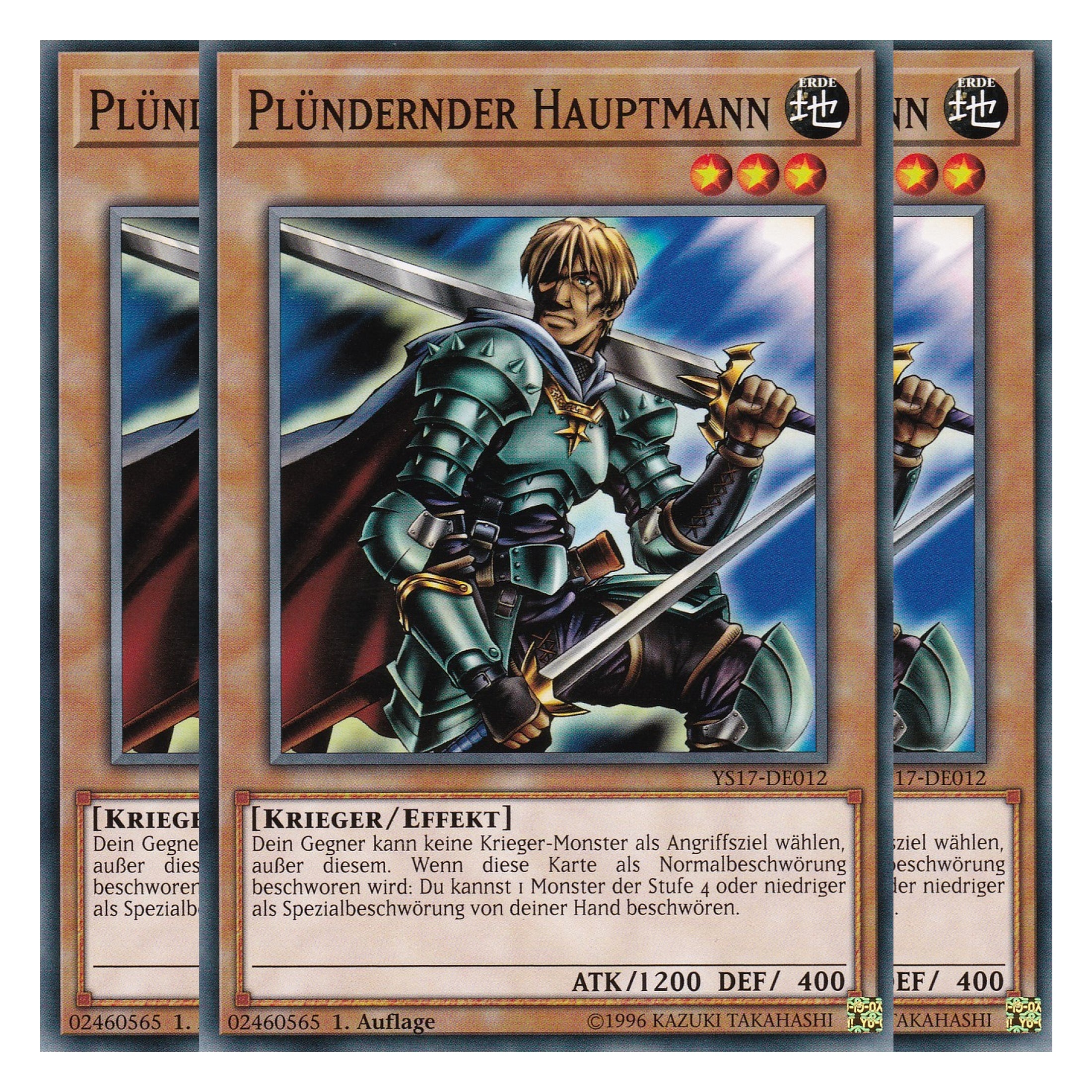 Plünderner Hauptmann - YS17-DE012 - Common - Deutsch - 1. Auflage - Starter Deck: Link Strike - Playset (3 Kopien)