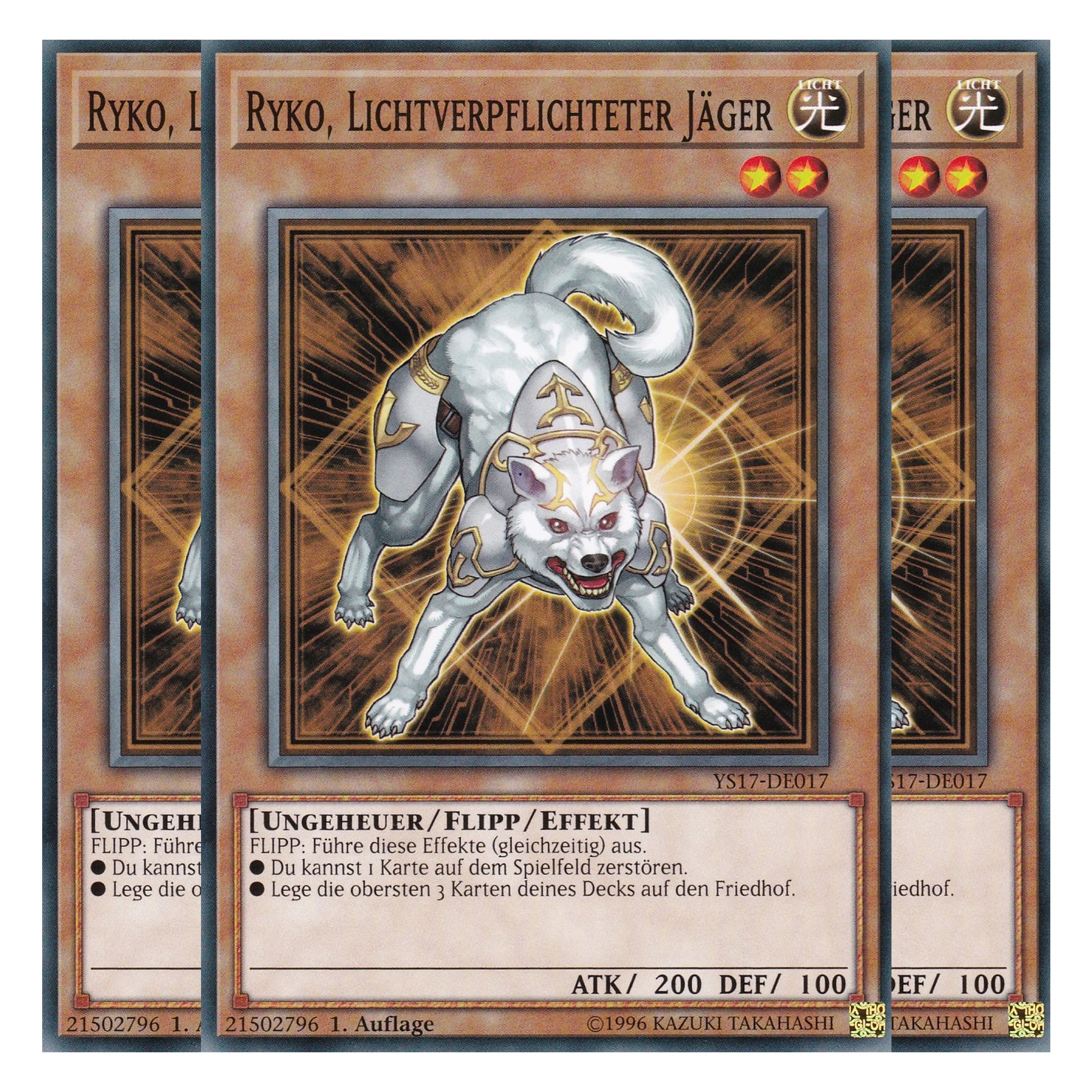 Ryko, Lichtverpflichteter Jäger - YS17-DE017 - Common - Deutsch - 1. Auflage - Starter Deck: Link Strike - Playset (3 Kopien)