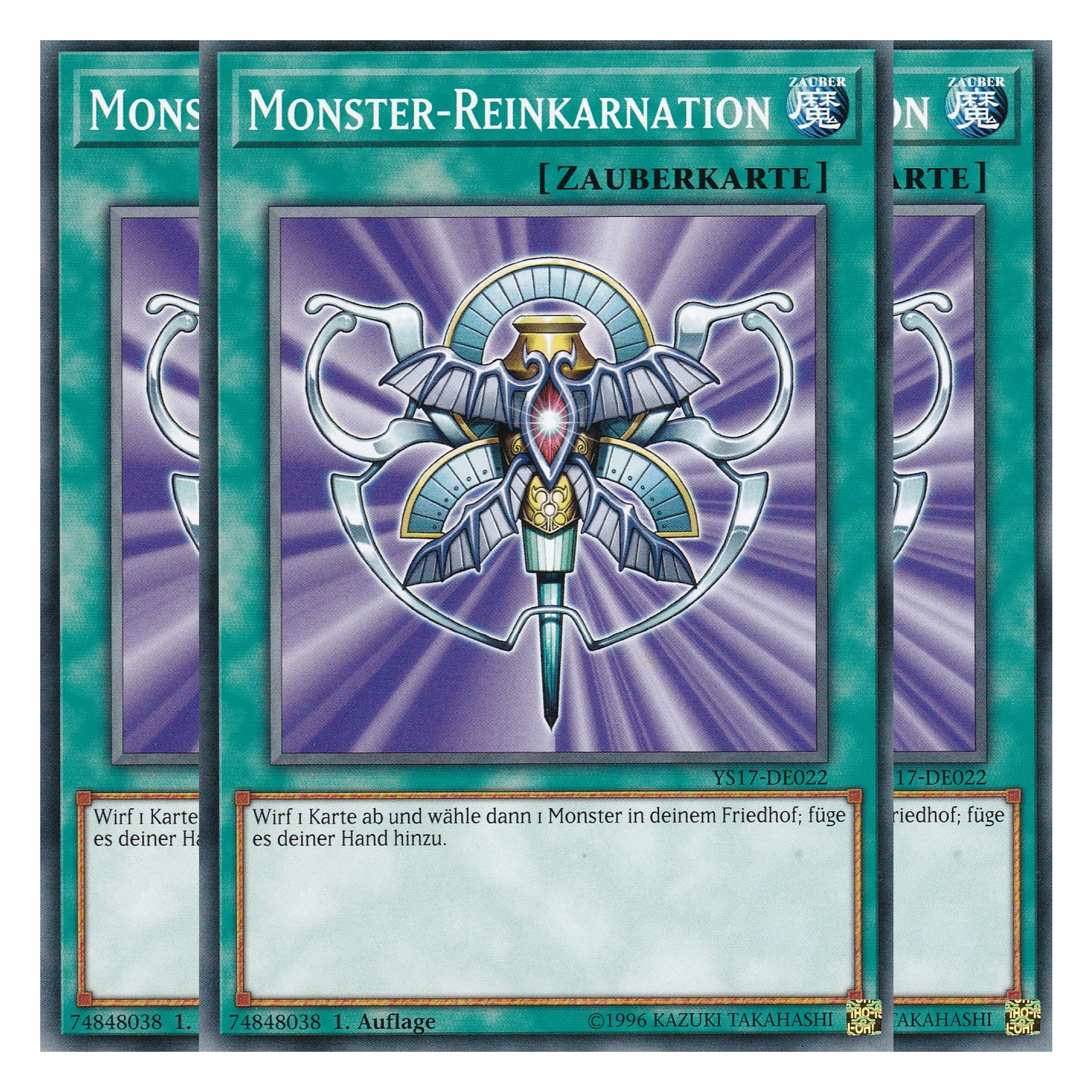 Monster-Reinkarnation - YS17-DE022 - Common - Deutsch - 1. Auflage - Starter Deck: Link Strike - Playset (3 Kopien)