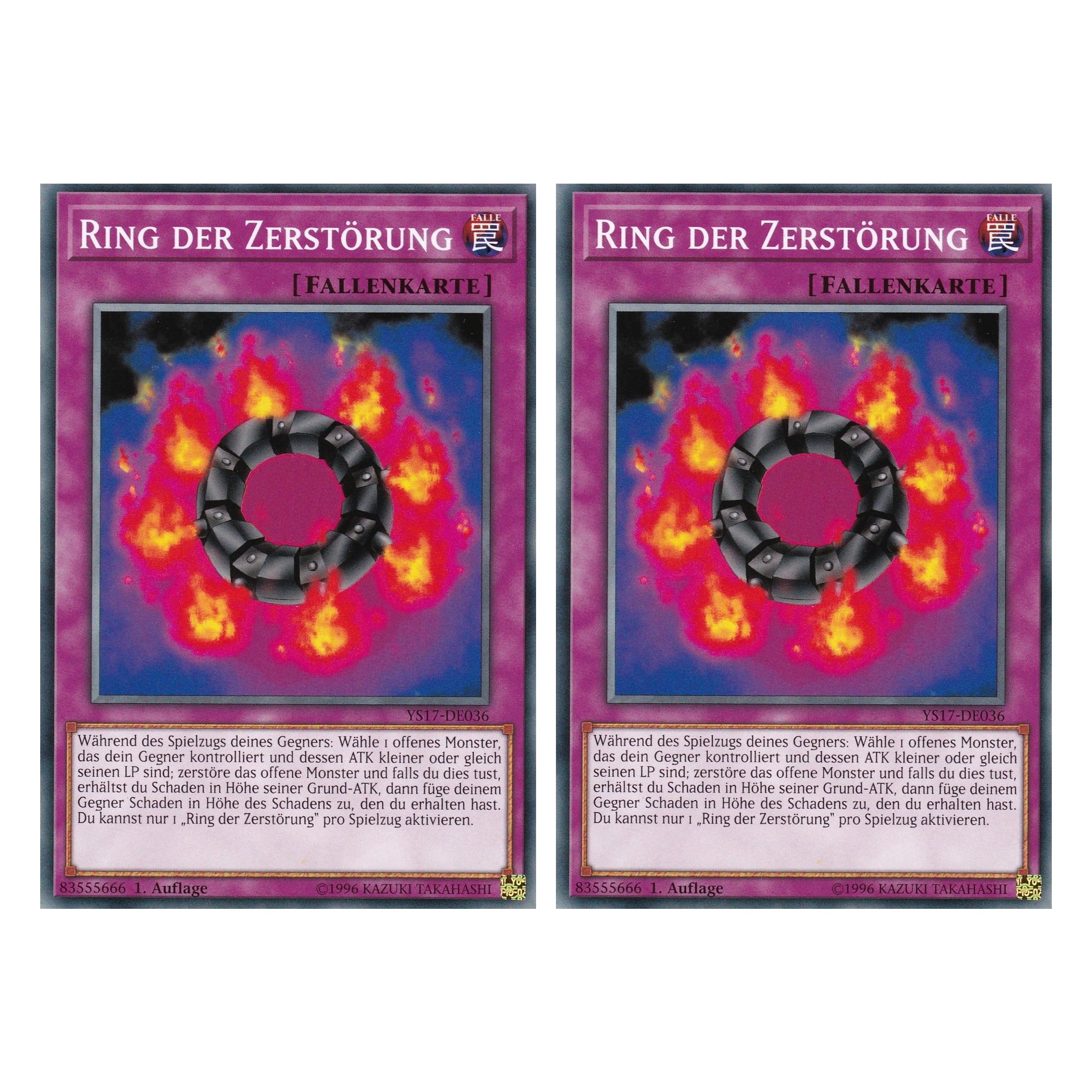 Ring der Zerstörung - YS17-DE036 - Common - Deutsch - 1. Auflage - Starter Deck: Link Strike - Duo Set (2 Stück) - Yugioh