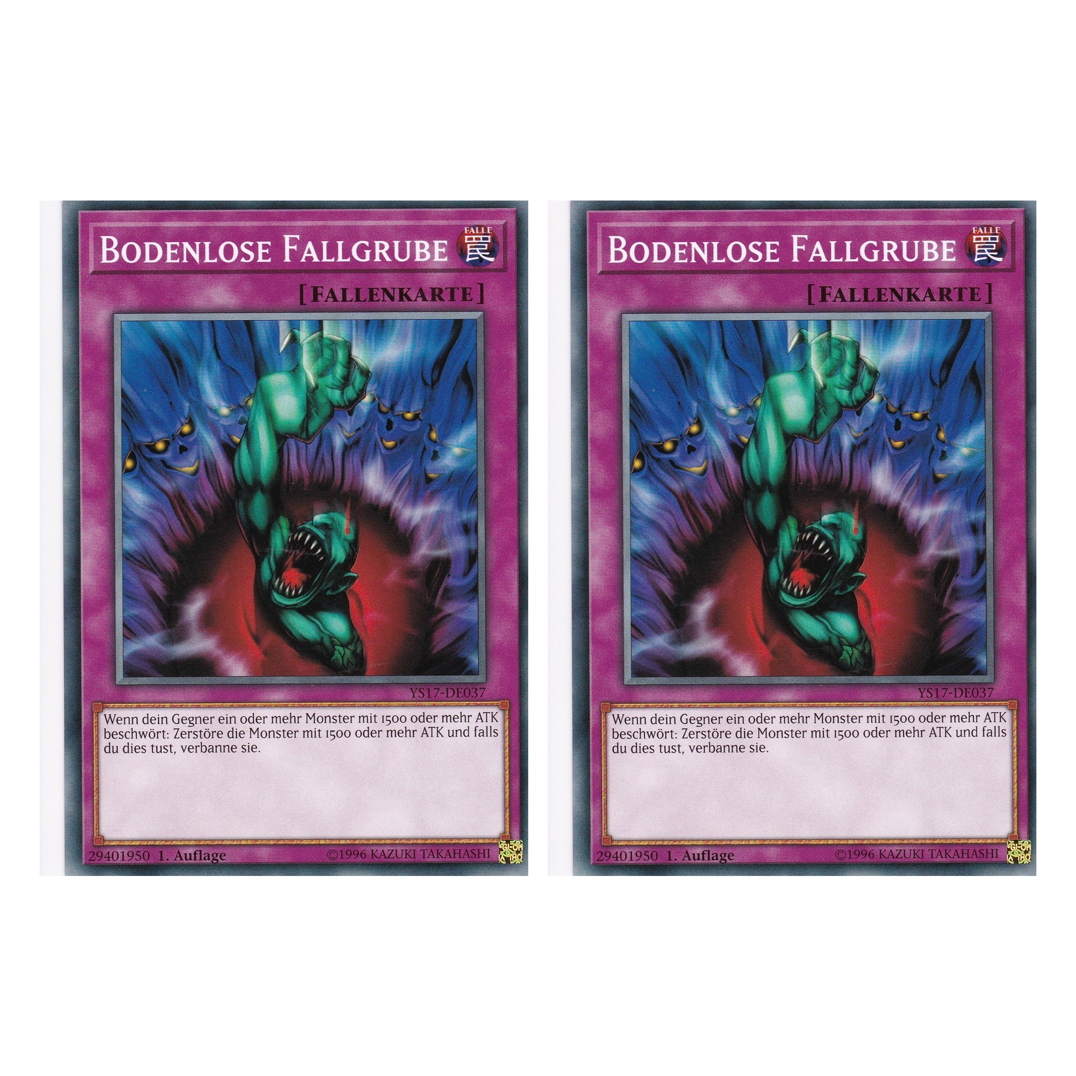 Bodenlose Fallgrube - YS17-DE037 - Common - Deutsch - 1. Auflage - Starter Deck: Link Strike - Duo Set (2 Stück) - Yugioh
