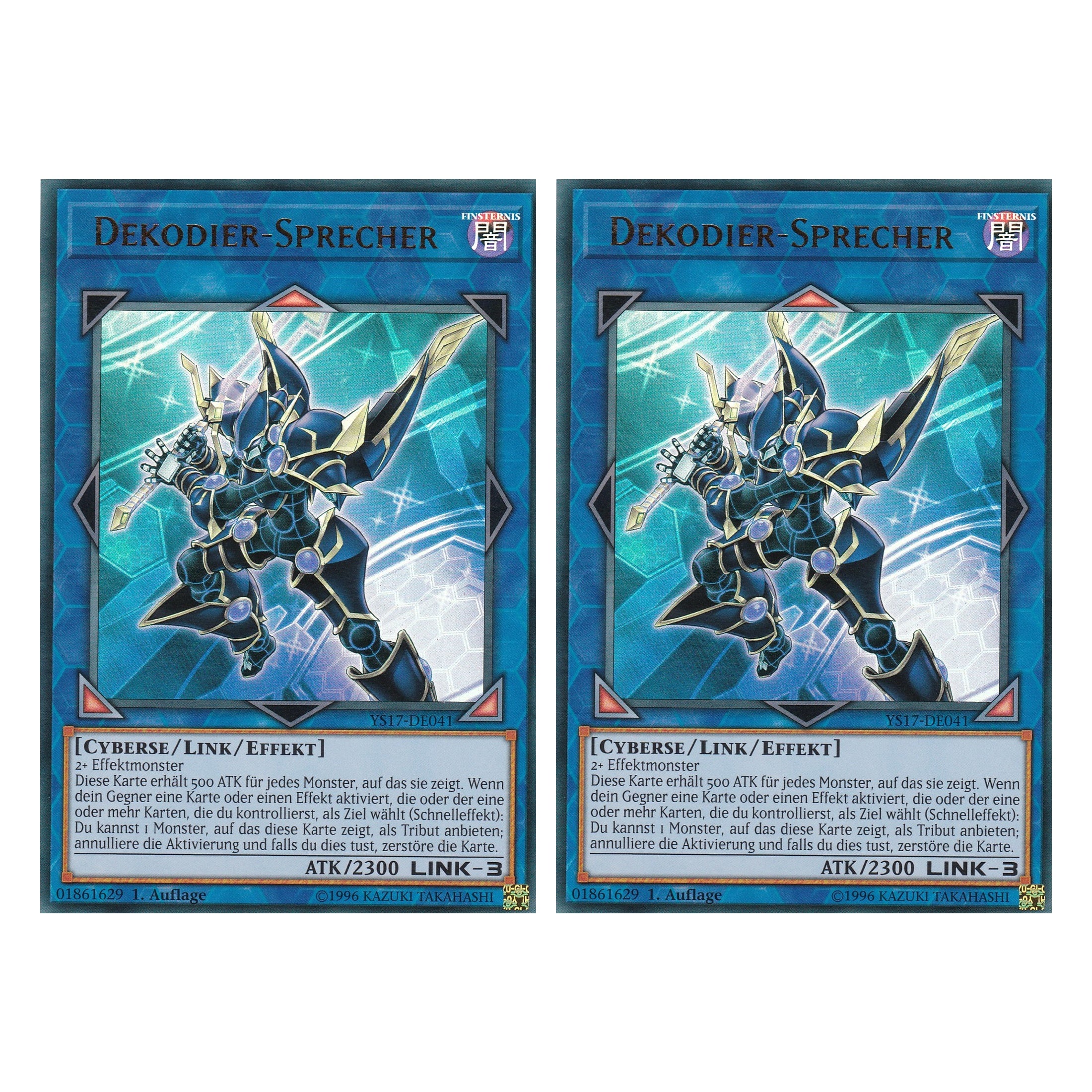 Dekodier-Sprecher - YS17-DE041 - Ultra Rare - Deutsch - 1. Auflage - Starter Deck: Link Strike - Duo Set (2 Stück) - Yugioh