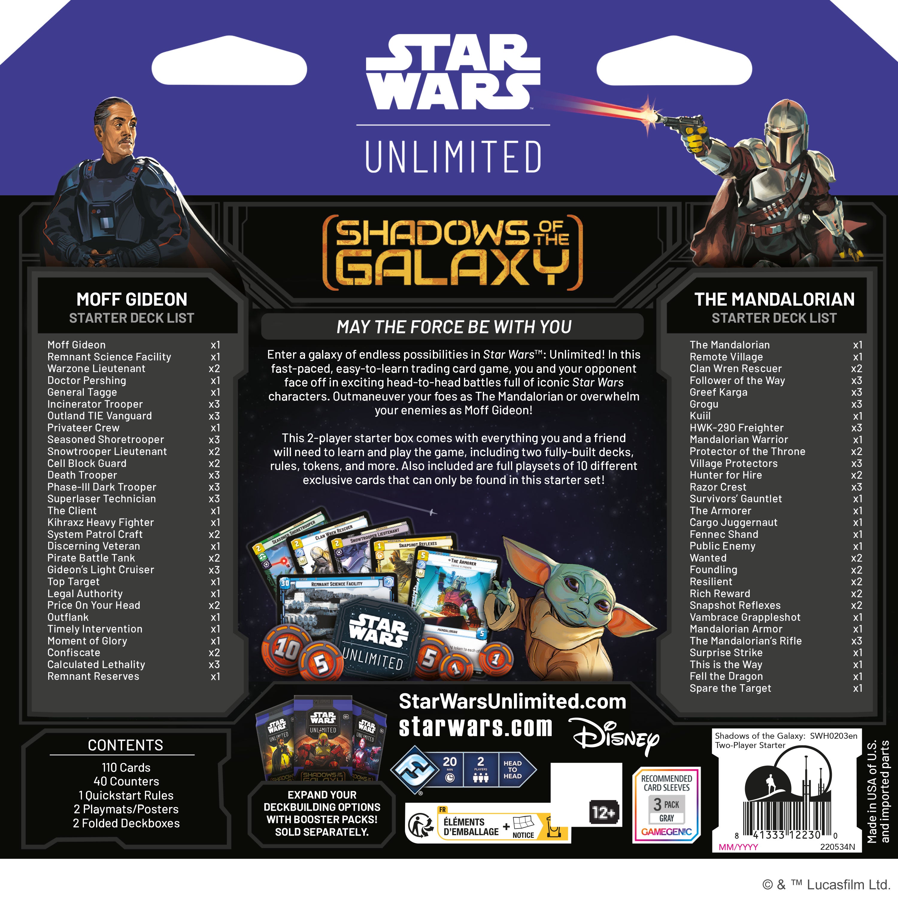 Star Wars: Unlimited - Shadows of the Galaxy - Two Player Starter - Englisch - Originalverpackt - Trading Card Game