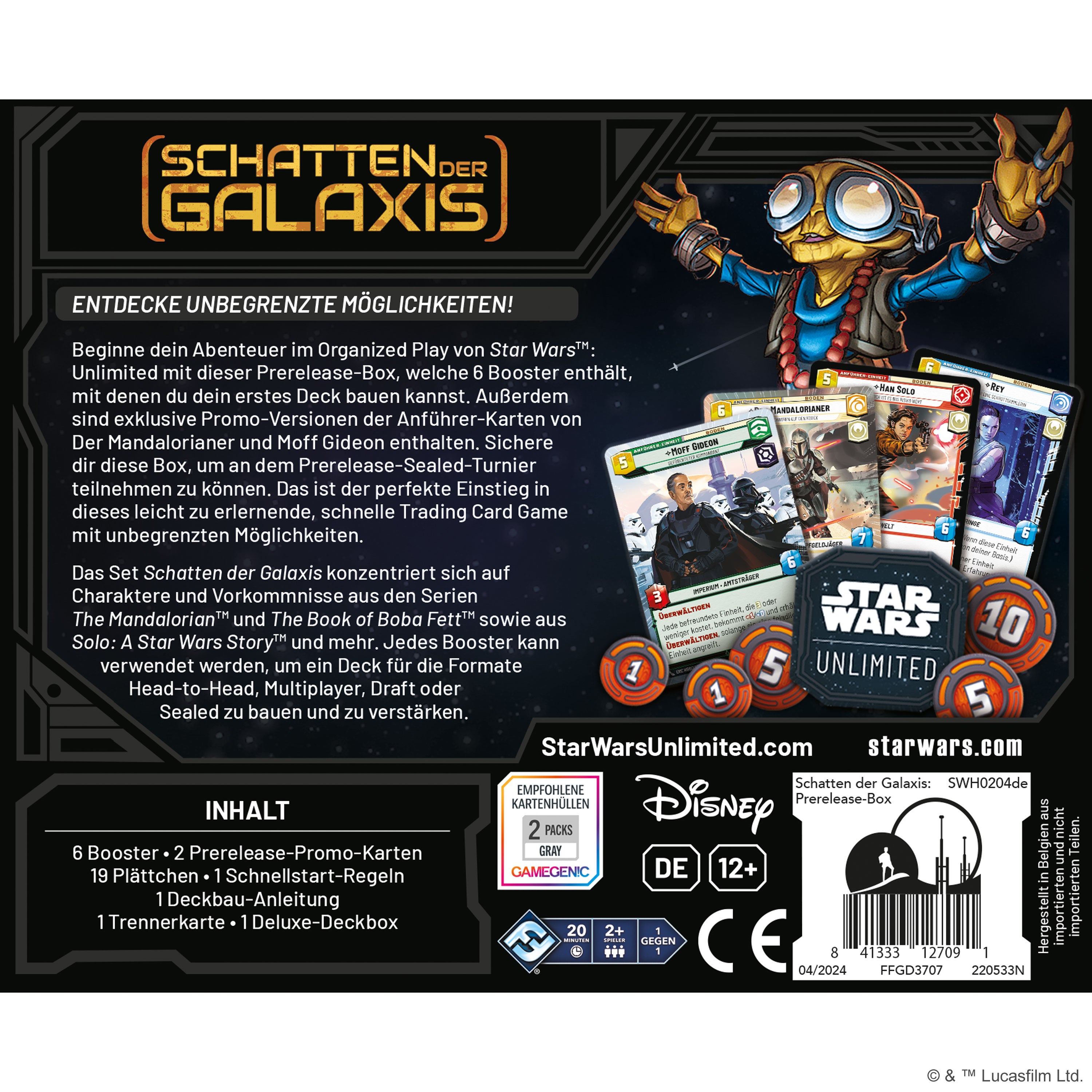 Star Wars: Unlimited - Schatten der Galaxis - Prerelease Box - Deutsch - Originalverpackt - Trading Card Game