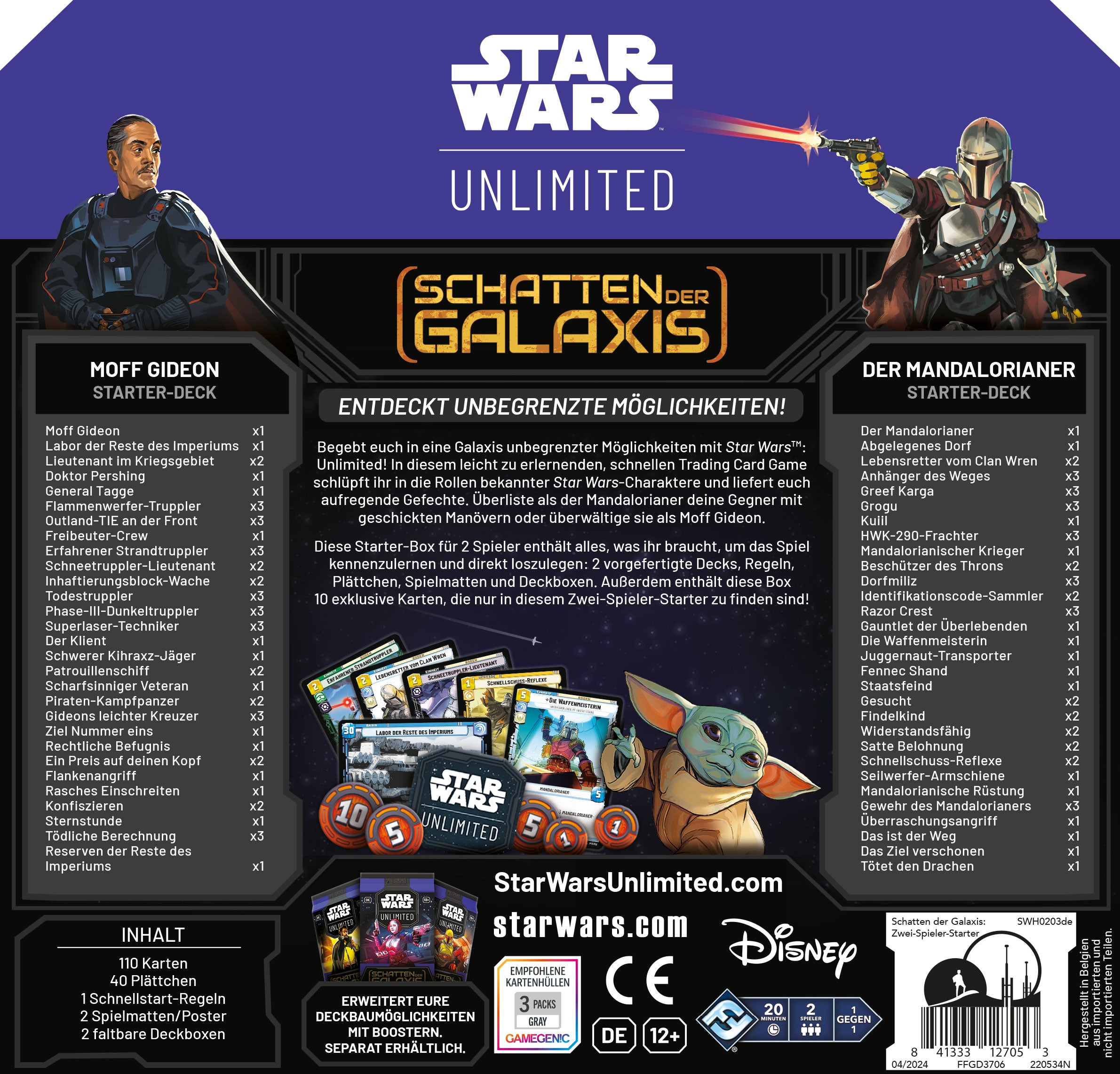 Star Wars: Unlimited - Schatten der Galaxis- Zwei Spieler Starter - Deutsch - Originalverpackt - Trading Card Game